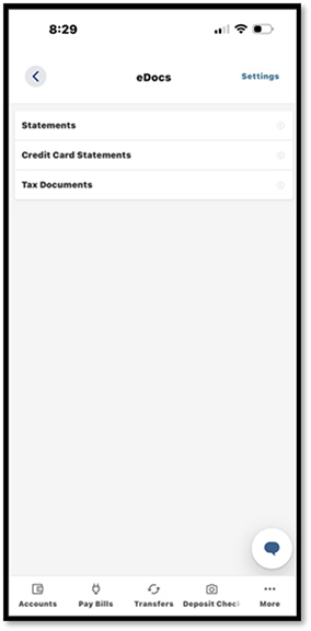 Accessing Statements on Mobile Step 2