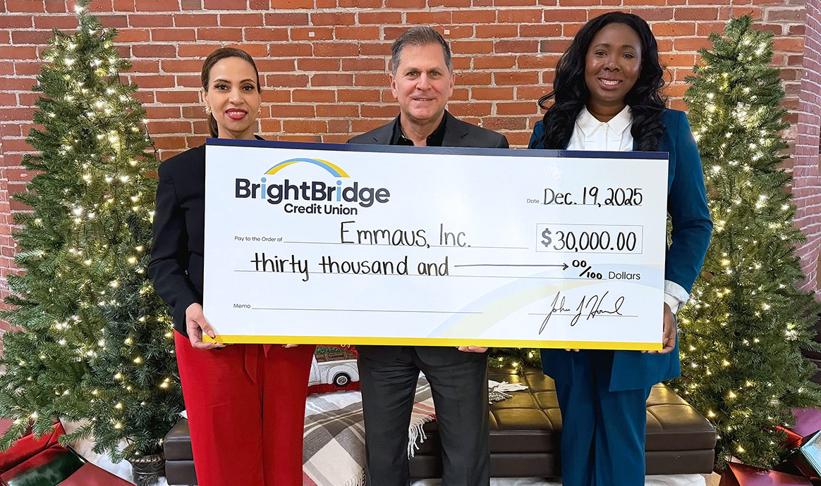 BrightBridge Credit Union Makes $30,000 Donation to Haverhill’s Emmaus, Inc.
