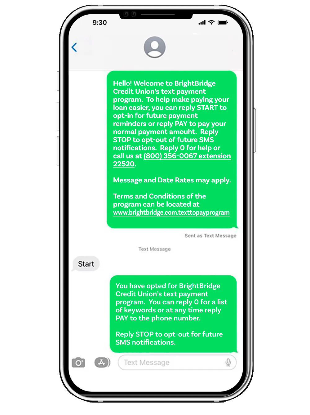 Text to Pay Opt In